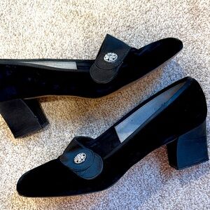 Chic Black Velvet Women's Loafers